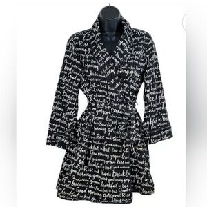 Kate Spade - Dream a Little Dream - Black/White Limited Edition Robe. Medium